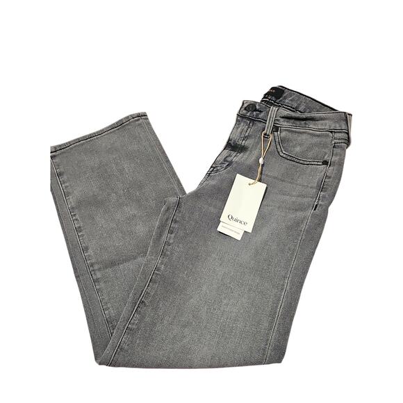 NWT Quince Bella Straight Leg Denim Womens 25 Gray Stretch Jeans - Picture 11 of 16